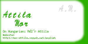 attila mor business card